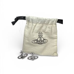 Vivienne Westwood Silver Logo Stud Earrings
